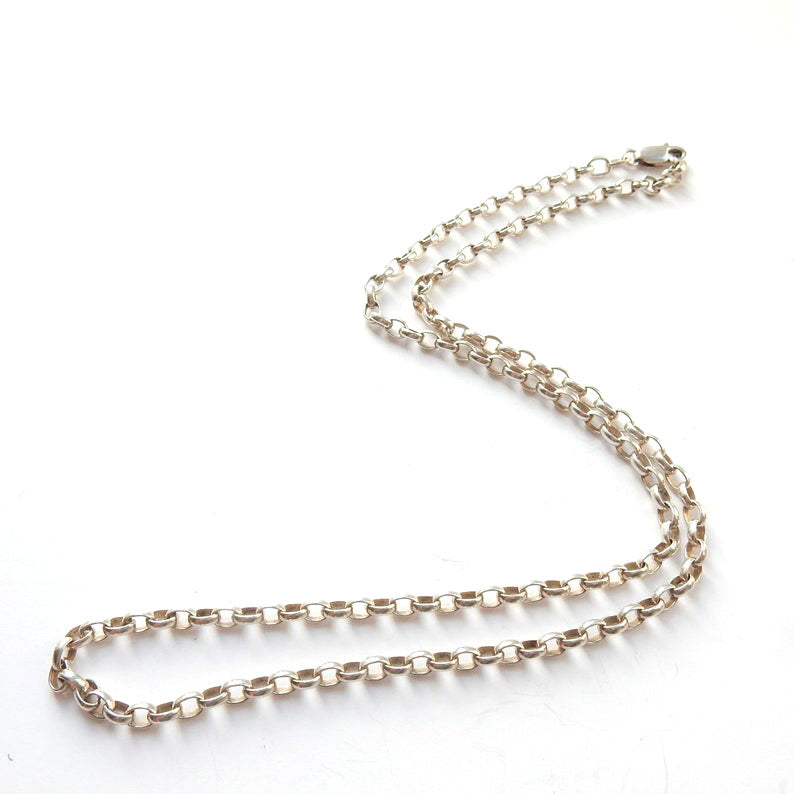 Vintage Sterling Silver Belcher Chain 17" (9grams)