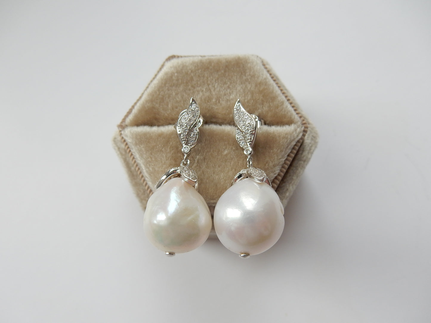 Sterling Silver Baroque Pearl Drop Earrings
