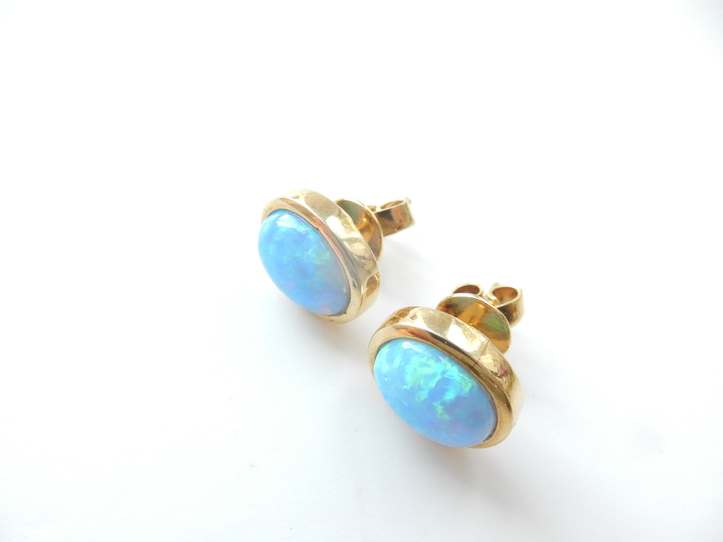 Vintage 10ct Gold Opal Earrings