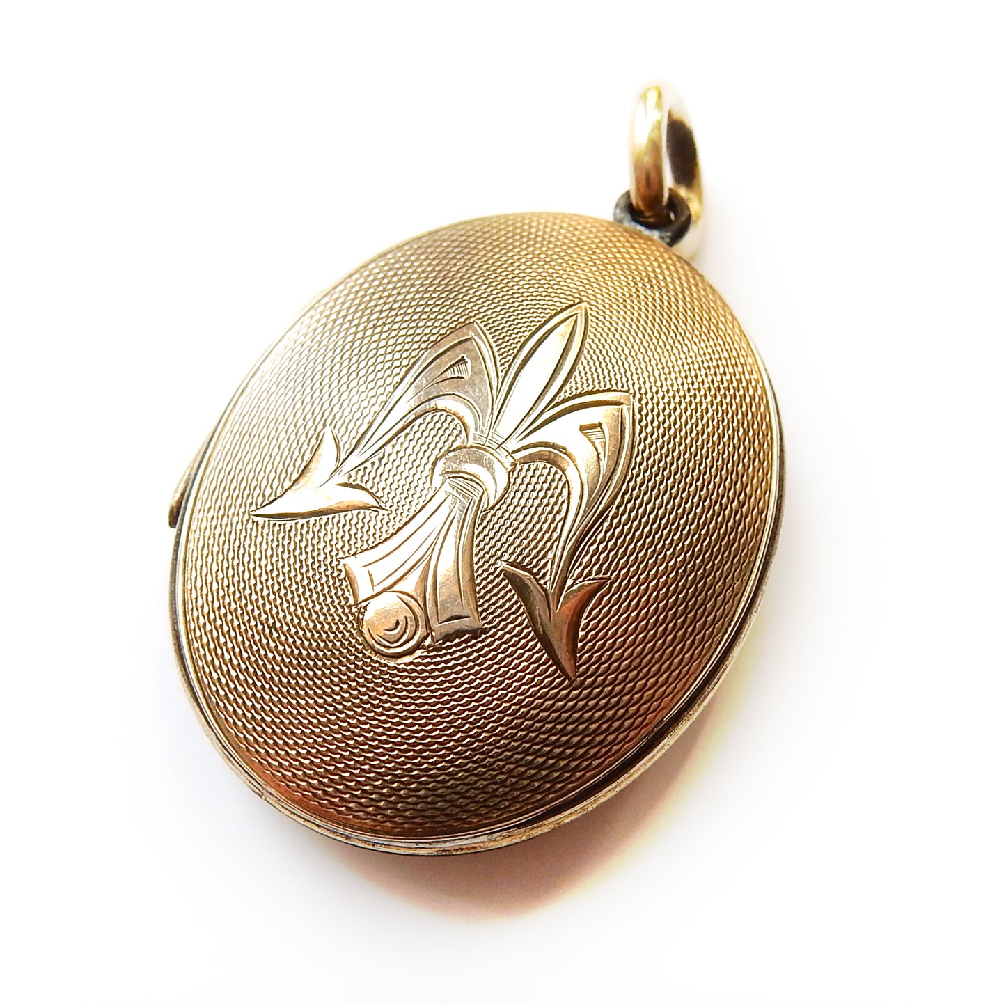 Antique Rolled Gold Fleur De Lis Locket