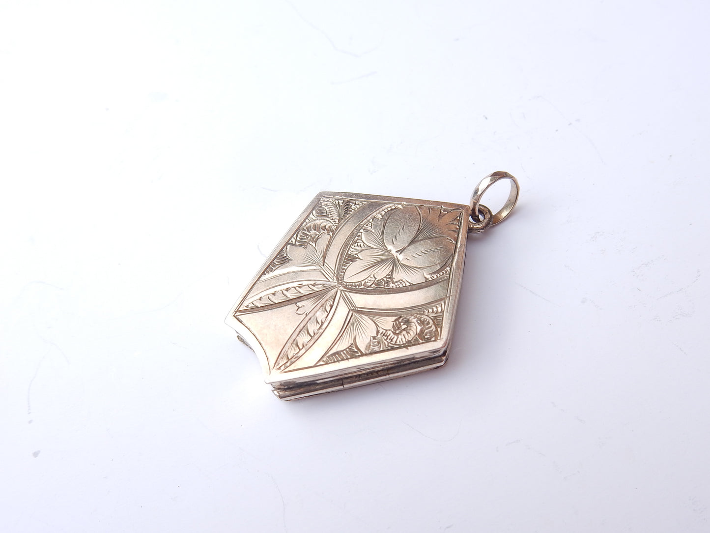 Antique Rolled Gold Shield Locket Vintage Gold Engraved Locket