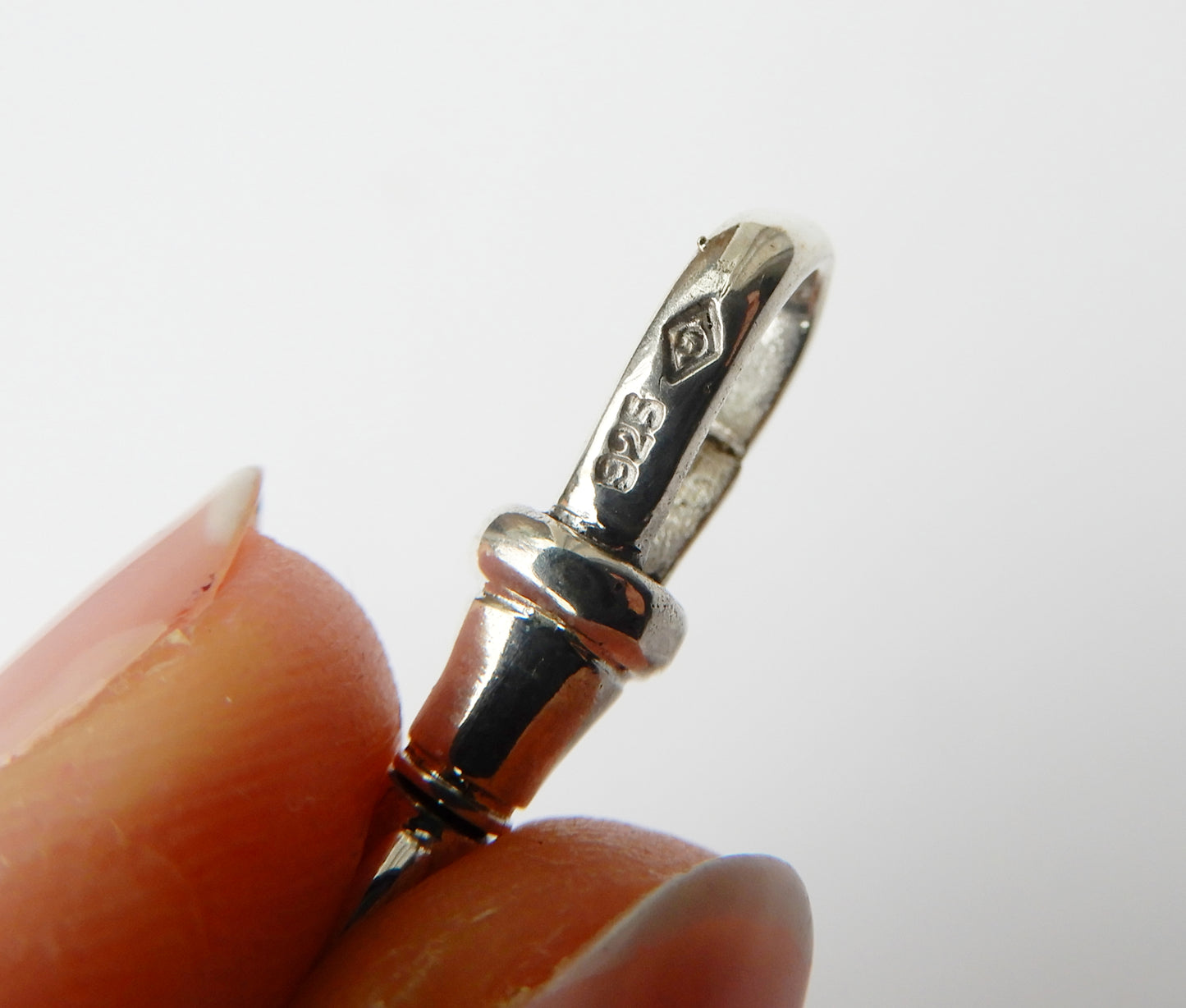 Vintage Sterling Silver Dog Clip Charm Clasp Silver Jewellery Finding