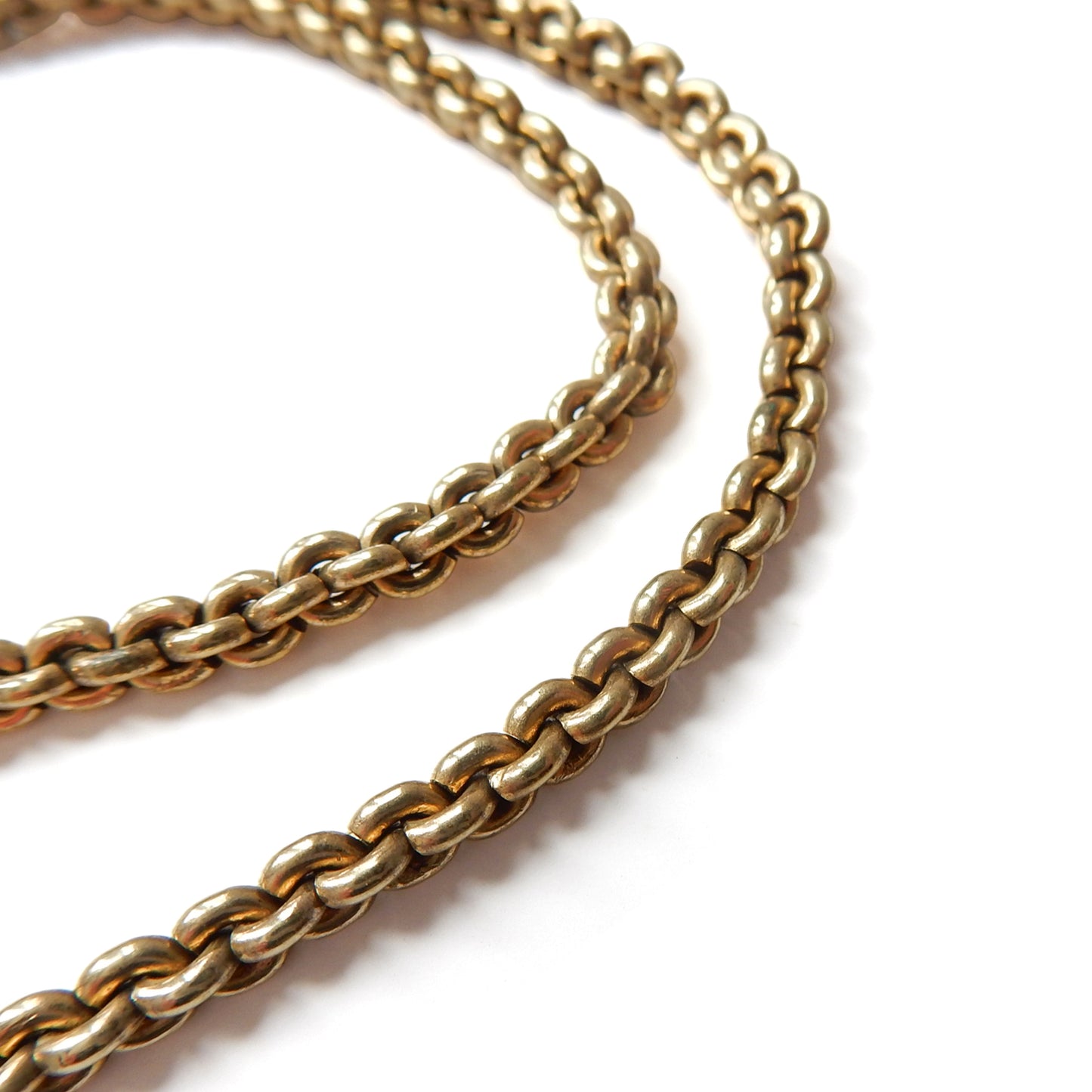 Antique Victorian Rolled Gold Fob Locket with Original Chain