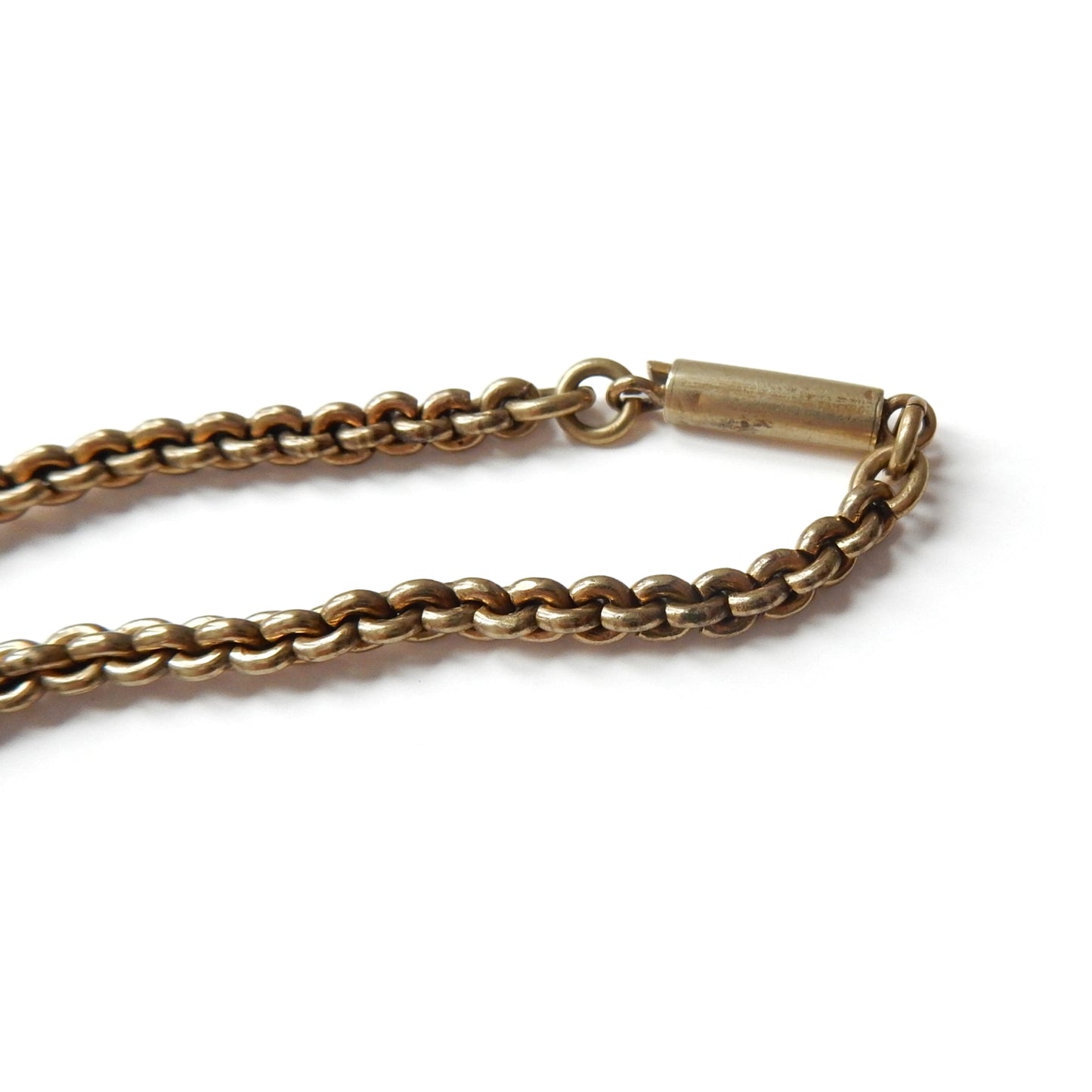 Antique Victorian Rolled Gold Fob Locket with Original Chain