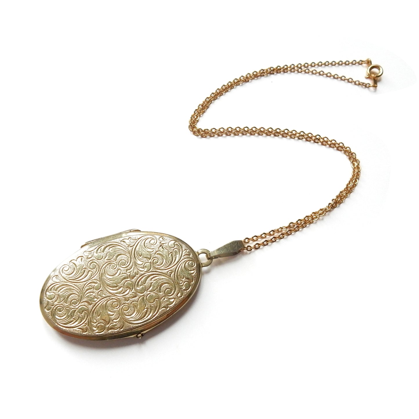 Vintage 14ct Rolled Gold Photo Locket with Chain