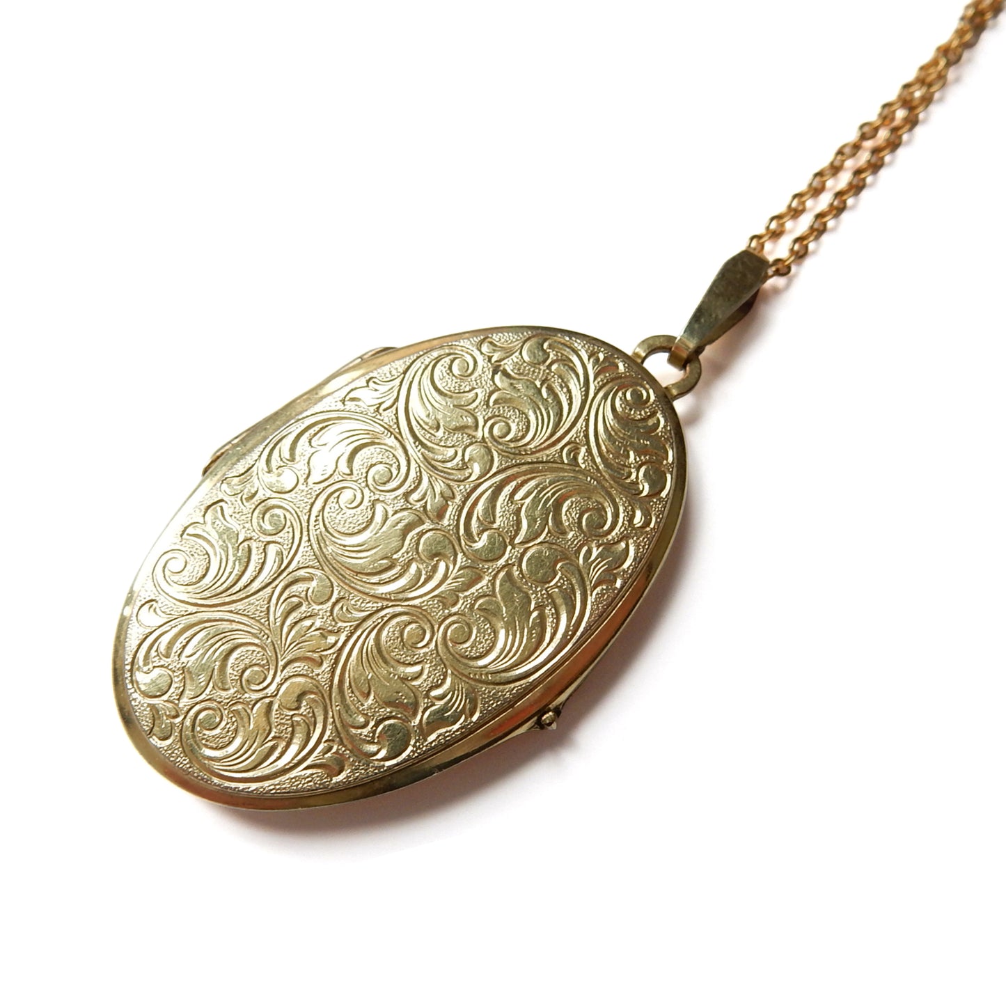 Vintage 14ct Rolled Gold Photo Locket with Chain