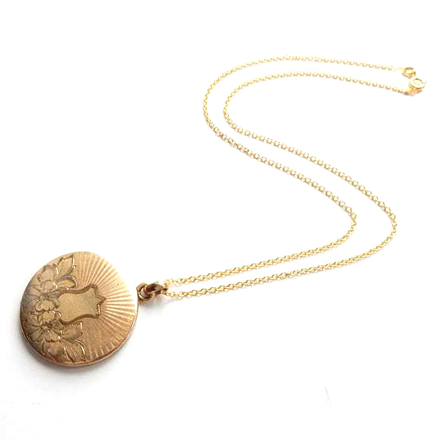 Antique Victorian Rolled Gold Monogram Locket Pendant