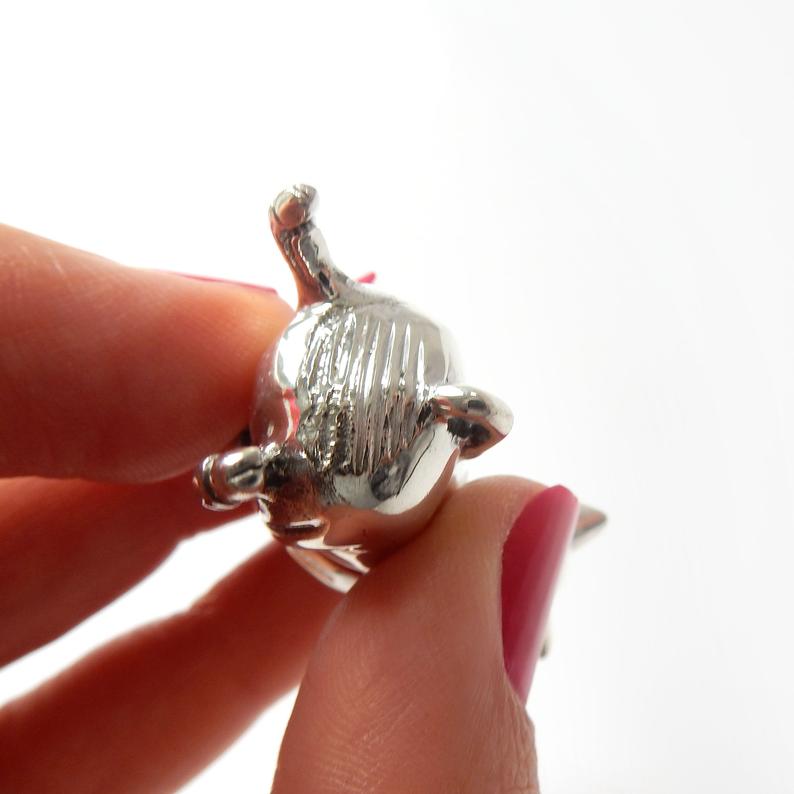 Sterling Silver Pig Piggy Bank Vesta Match Safe Snuff Box