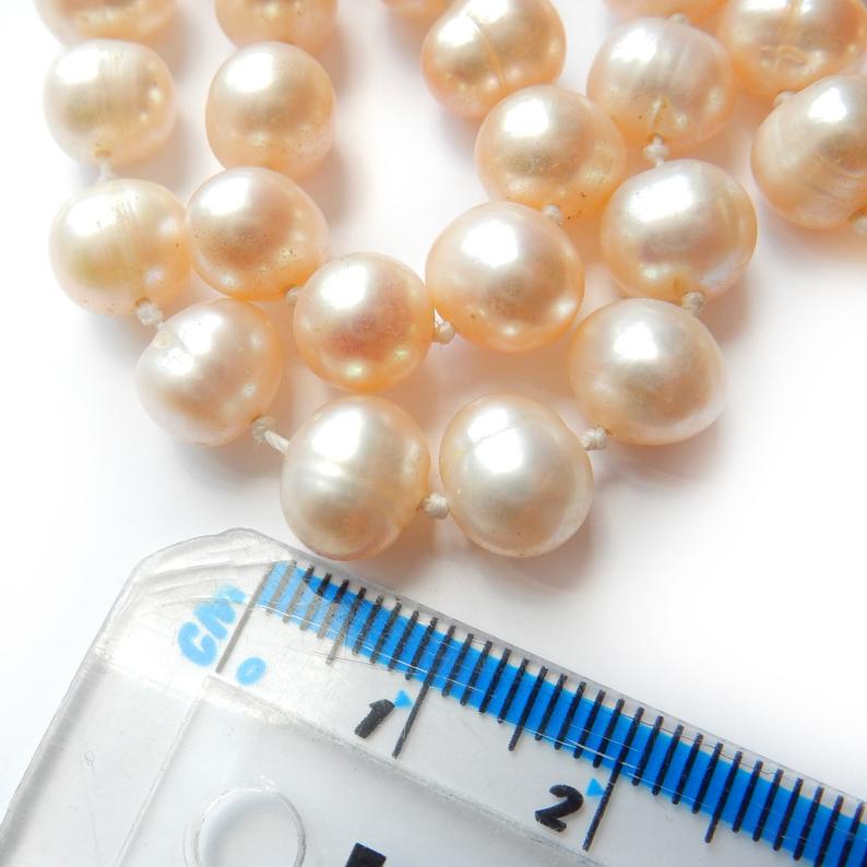 Hand Knotted Freshwater Pearl Long Bead Necklace