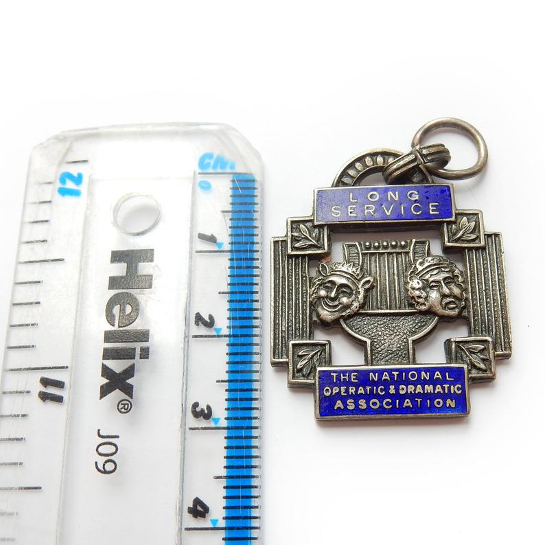 Antique Sterling Silver National Dramatic Association Fob Medal