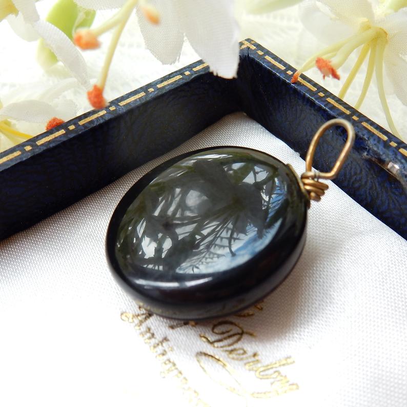 Antique Ketcham & Mc Dougall Retractable Chatelaine Brooch Patented Victorian Enamel Brooch