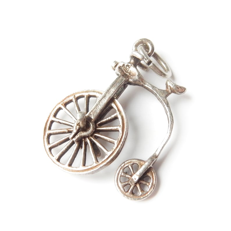Vintage Sterling Silver Penny Farthing Bike Charm