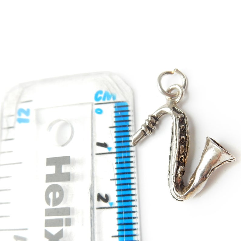Vintage Sterling Silver Saxophone Music Charm