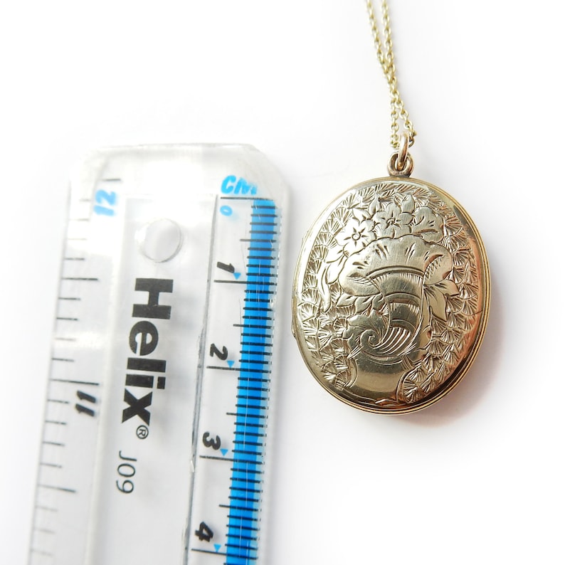 Edwardian Rolled Gold Engraved Photo Locket