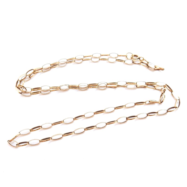 Antique 9k Gold Paper Clip Chain 22inches 3grams