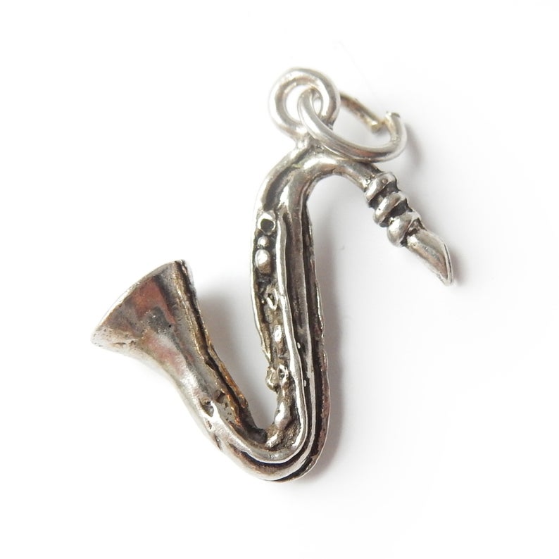 Vintage Sterling Silver Saxophone Music Charm