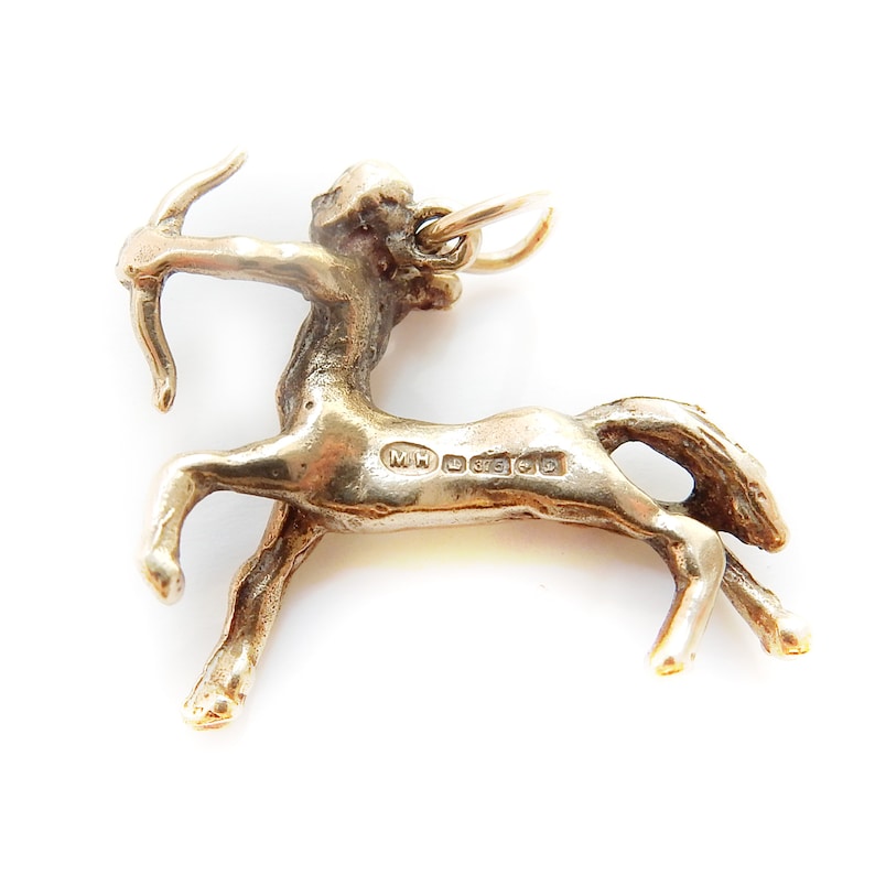 Vintage 9k Gold Greek Centaur Charm Greek Mythology 1970s Gold Jewellery