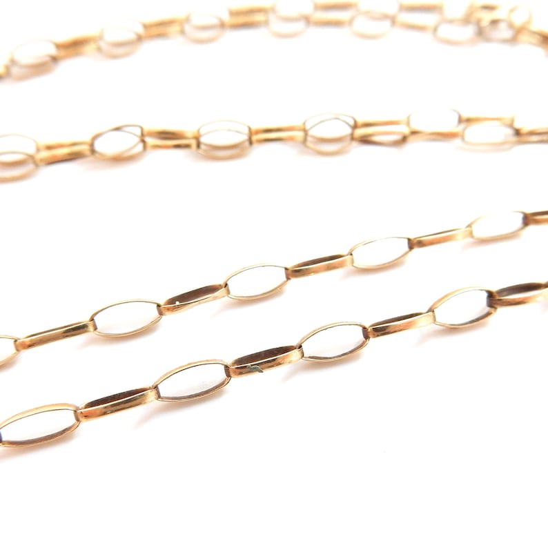 Antique 9k Gold Paper Clip Chain 22inches 3grams