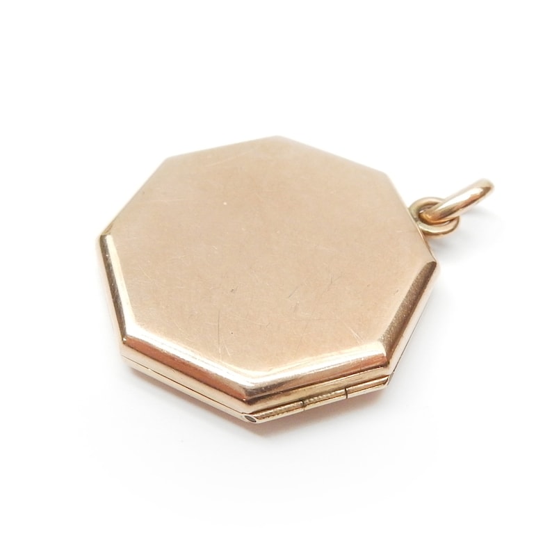 Vintage 9ct Gold Monogram Locket Necklace 1960s Solid Gold Jewellery