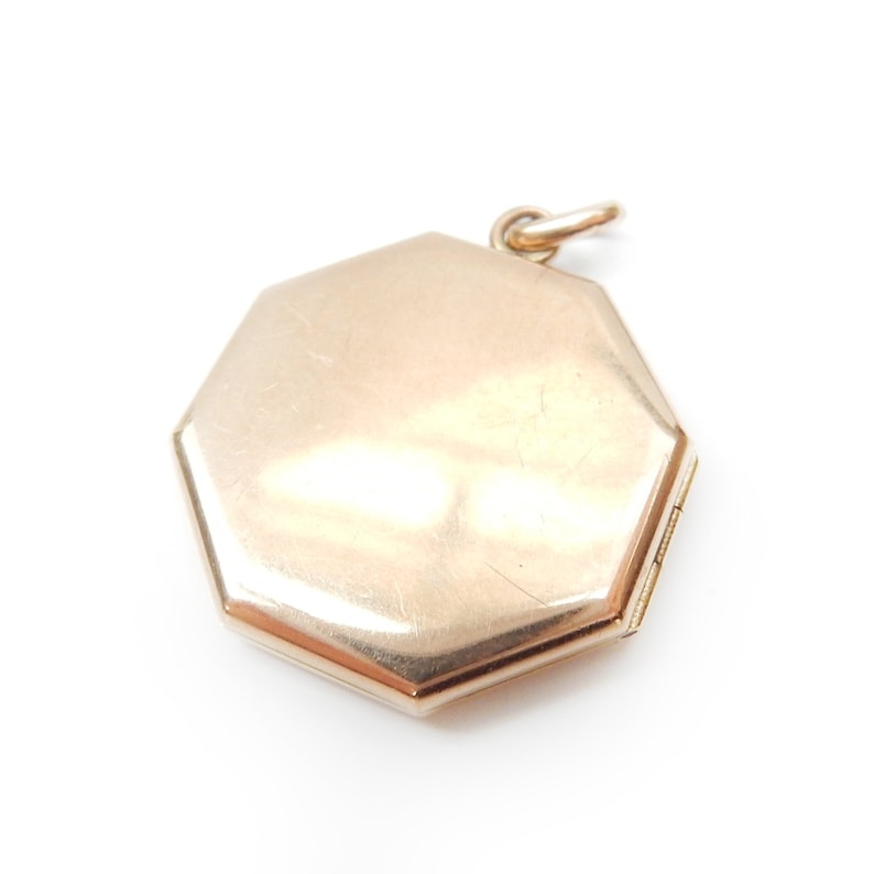 Vintage 9ct Gold Monogram Locket Necklace 1960s Solid Gold Jewellery
