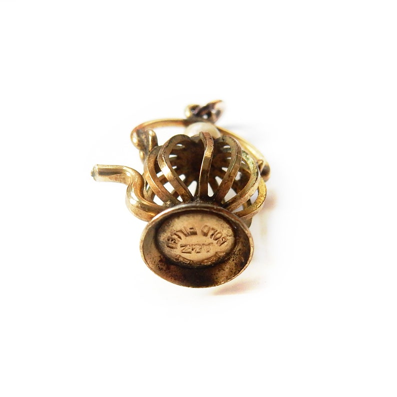 Vintage 12ct Gold Filled Oil Lamp Lantern Charm