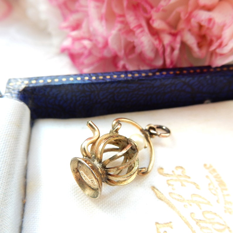 Vintage 12ct Gold Filled Oil Lamp Lantern Charm