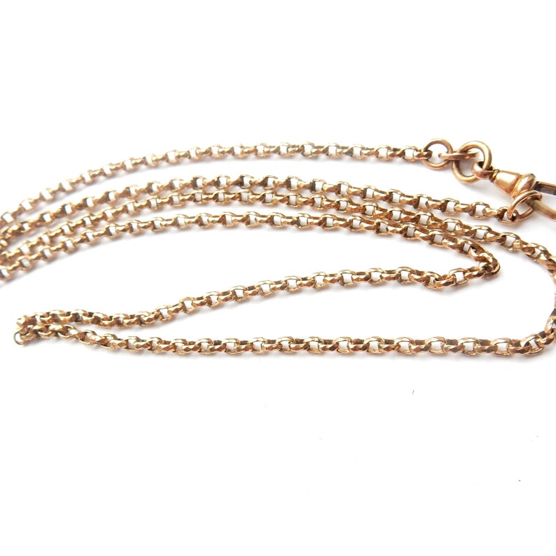 Vintage Rolled Gold Belcher Chain with Dog Clip 24" (10.5grams)