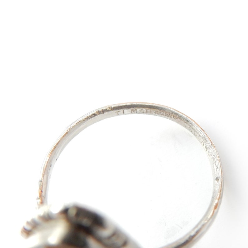 Antique Sterling Silver Morpho Butterfly Wing Ring TLM US Size 5.5