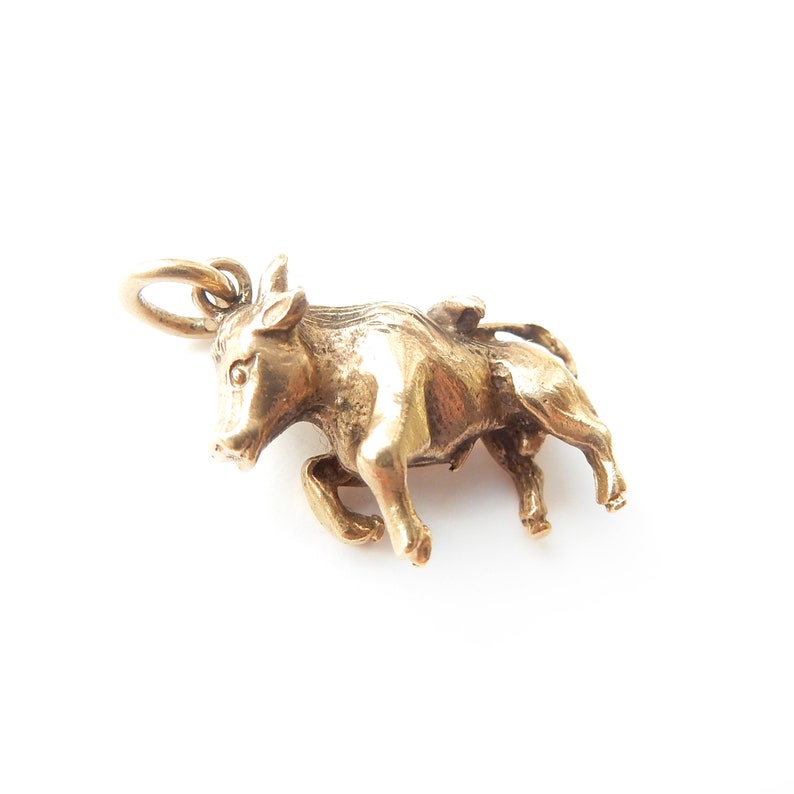 Antique 9ct Gold Bull Ox Charm (2.8grams)