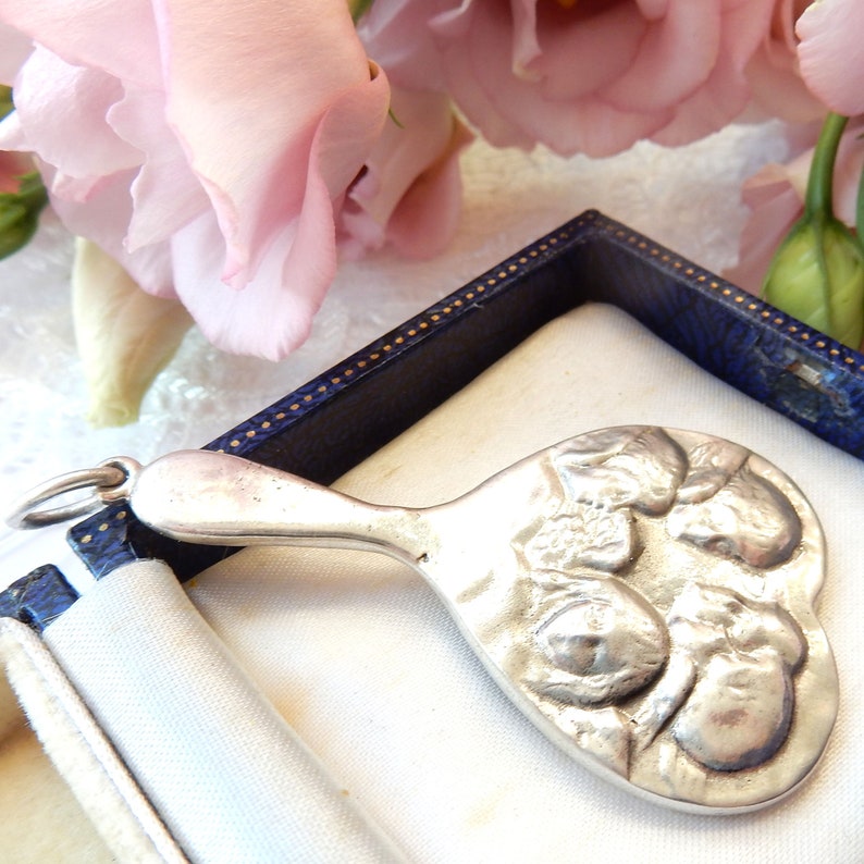 Vintage Sterling Silver Joshua Reynolds Angels Mirror Chatelaine Pendant (19.2grams)