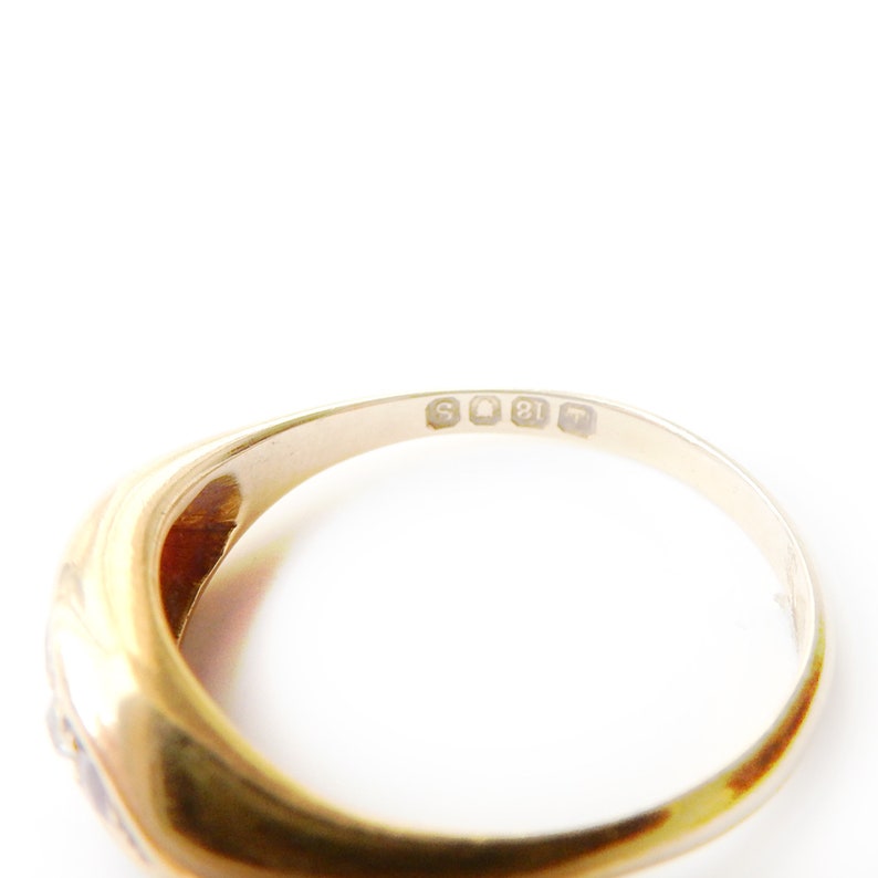Antique 18ct Gold Ruby & Diamond Ring US Size 7.5 UK P 1/2