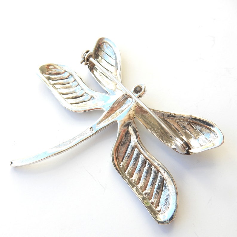 Sterling Silver Marcasite Dragonfly Brooch