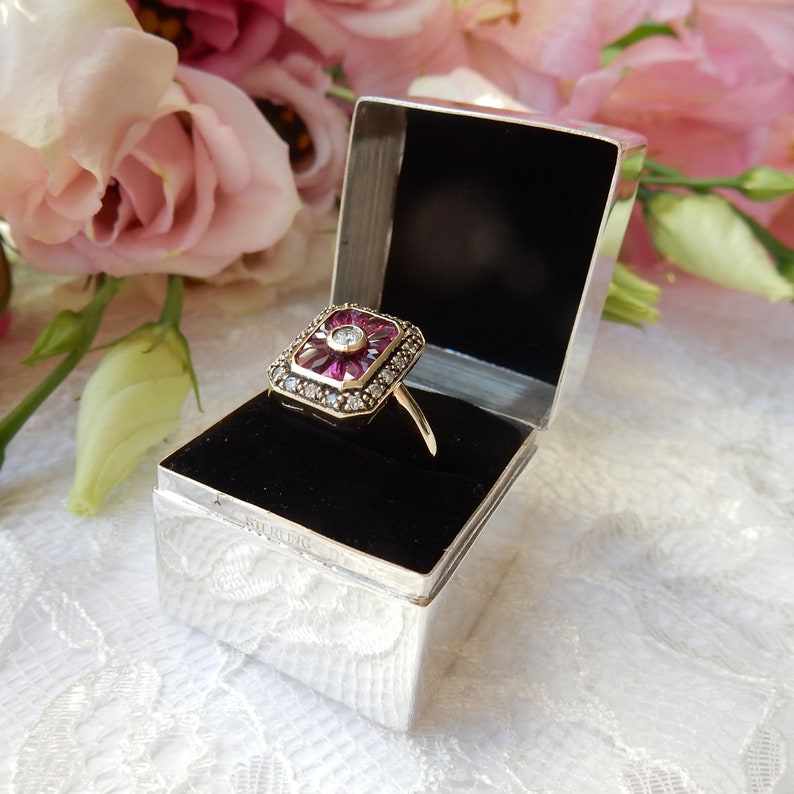 Luxury Sterling Silver Engagement Ring Presentation Gift Box