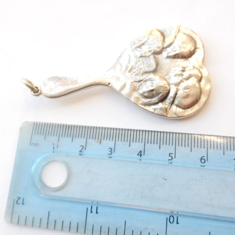 Vintage Sterling Silver Joshua Reynolds Angels Mirror Chatelaine Pendant (19.2grams)
