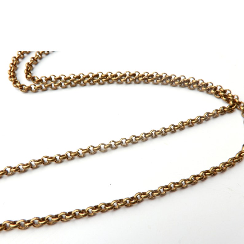 Antique Rolled Gold Guard Chain Dog Clip 30" (20.4grams)