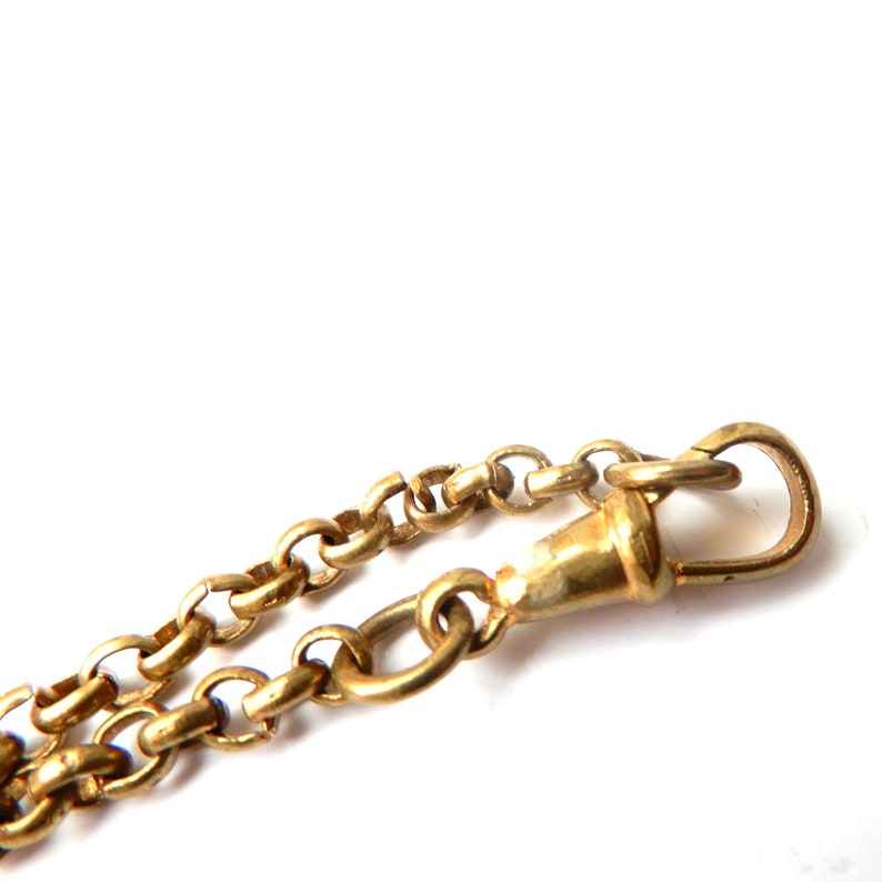 Antique Rolled Gold Guard Chain Dog Clip 30" (20.4grams)
