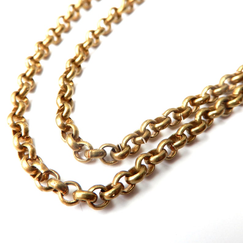 Antique Rolled Gold Guard Chain Dog Clip 30" (20.4grams)