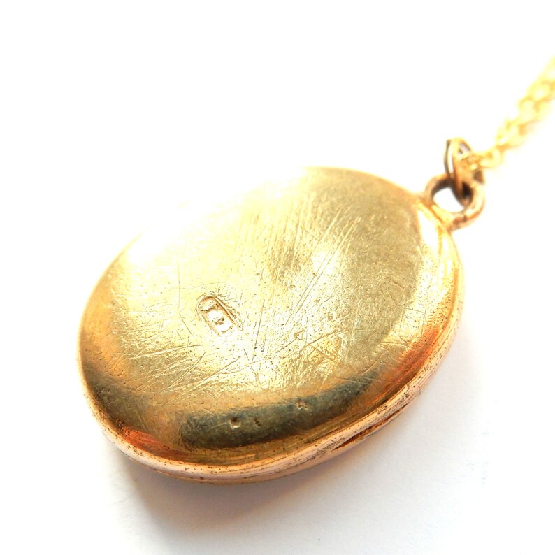 Antique Rolled Gold Photo Locket Necklace
