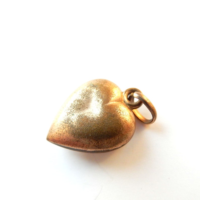 Antique Rolled Gold Hand Chased Heart Charm