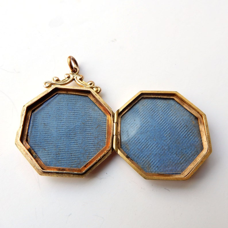 Antique 9ct Gold Back & Front Diamond Locket