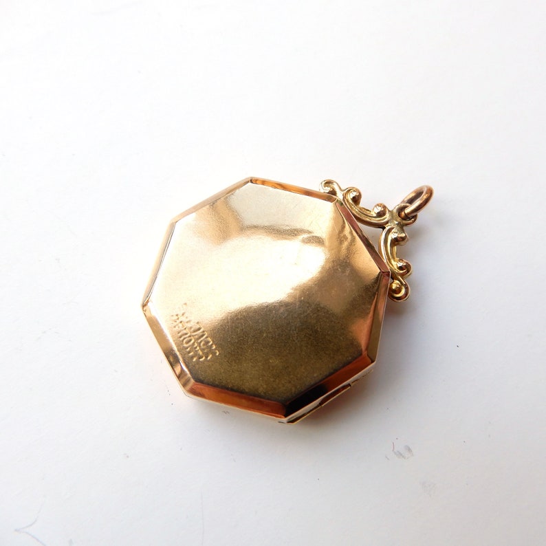 Antique 9ct Gold Back & Front Diamond Locket