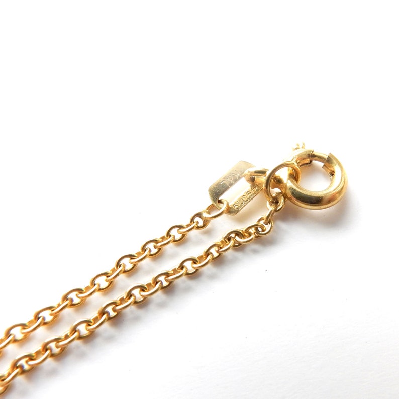 Vintage 14ct Rolled Gold Topaz Glass Pendant Necklace K&L
