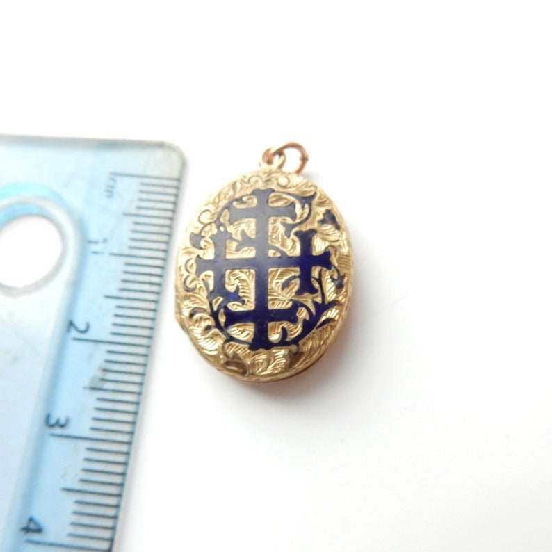 Early Victorian Rolled Gold Enamel Locket