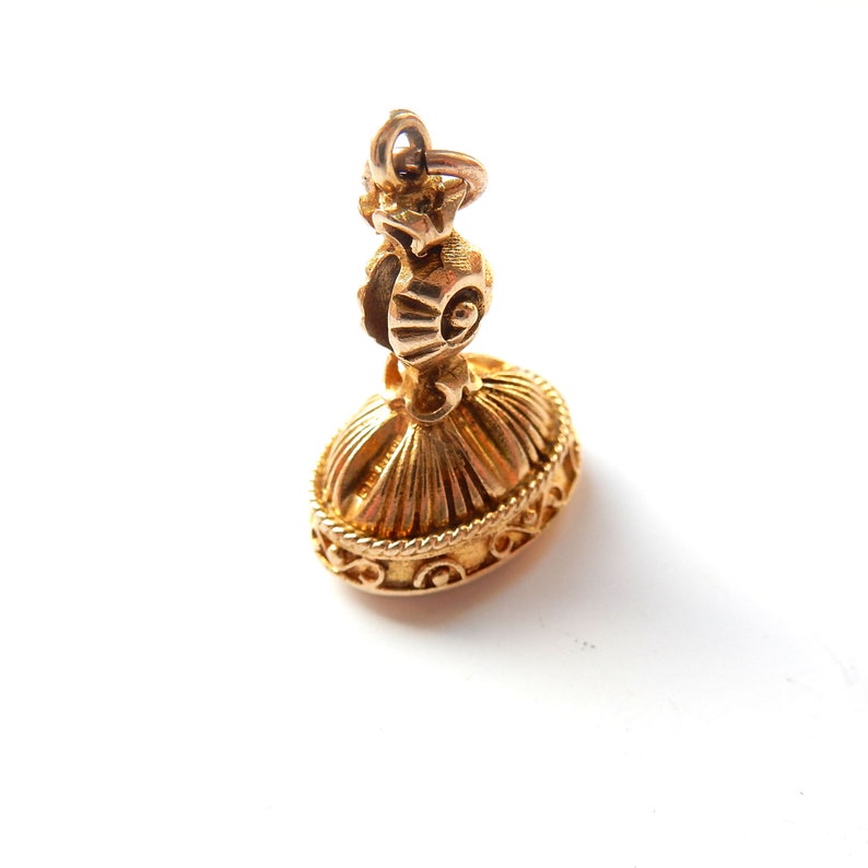 Antique 9ct Gold Amethyst Fob Pendant