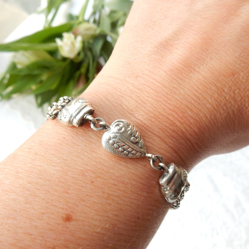 Vintage Sterling Silver Albert Chain Watch Chain Bracelet