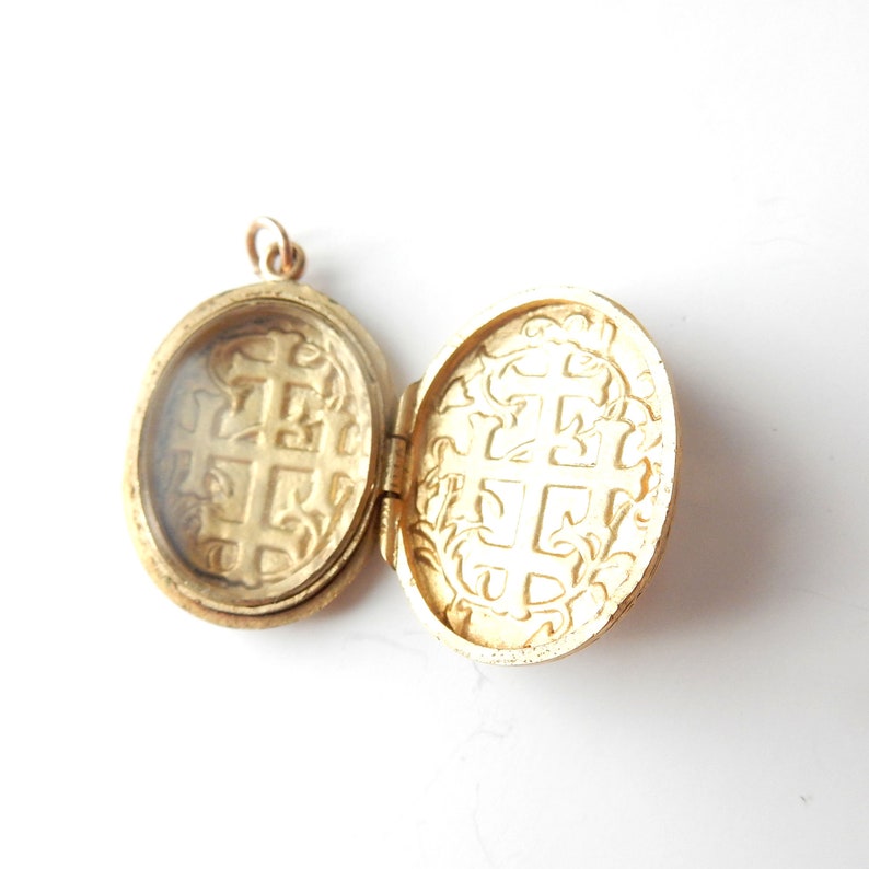 Early Victorian Rolled Gold Enamel Locket