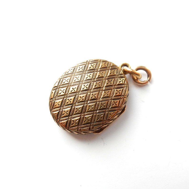 Victorian Rolled Gold Enamel "In Memory Of" Locket