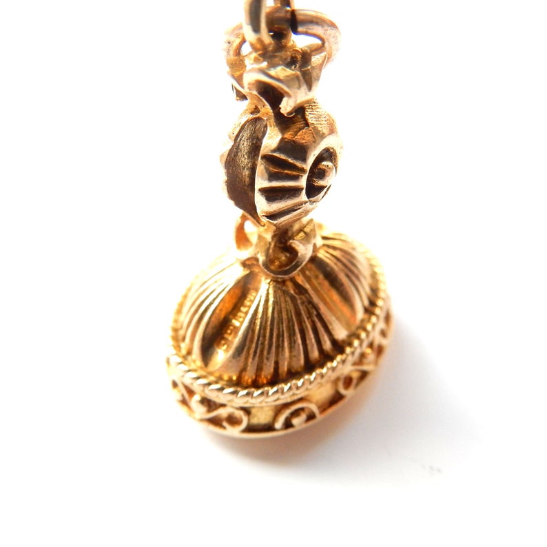 Antique 9ct Gold Amethyst Fob Pendant