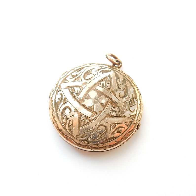 Antique Rolled Gold Engraved Photo Locket