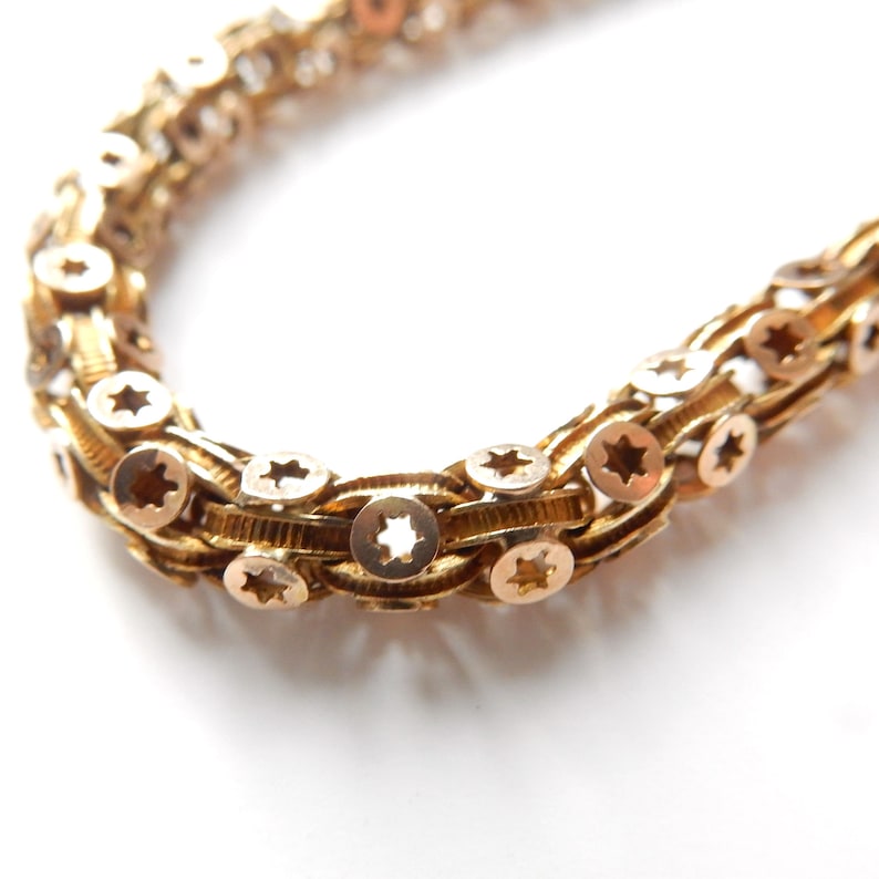 Antique Edwardian 9ct Gold Albert Watch Chain with T Bar & Amber Fob 11" (25.5grams)